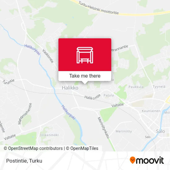 Postintie map