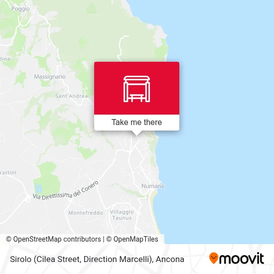 Sirolo (Cilea Street, Direction Marcelli) map