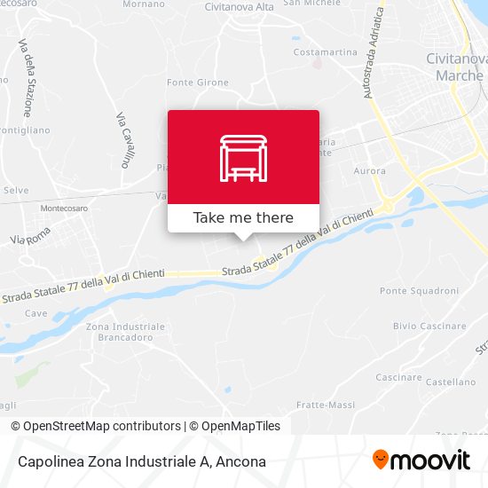 Capolinea Zona Industriale A map