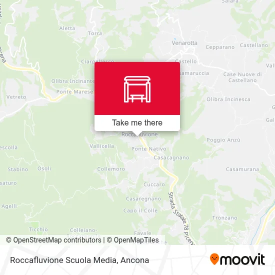 Roccafluvione Scuola Media map