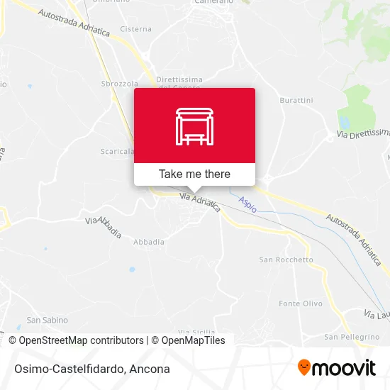 Osimo-Castelfidardo map