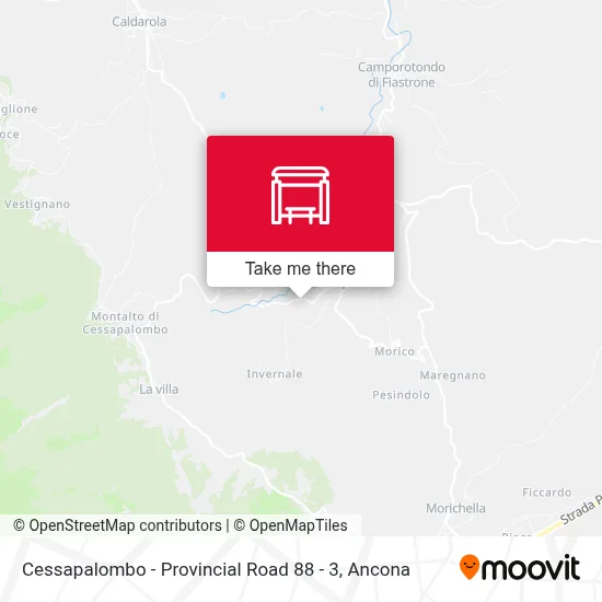 Cessapalombo - Provincial Road 88 - 3 map