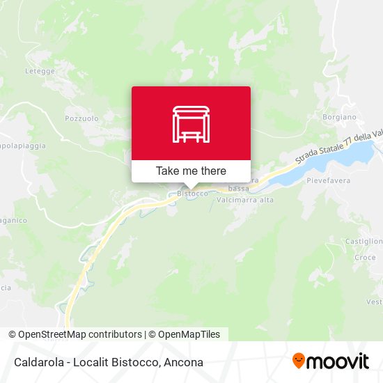 Caldarola - Localit Bistocco map