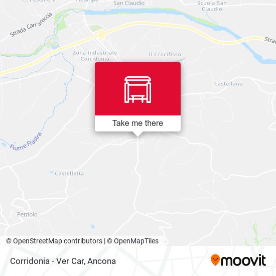 Corridonia - Ver Car map