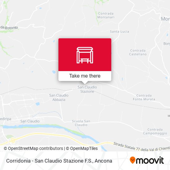 Corridonia - San Claudio Stazione F.S. map