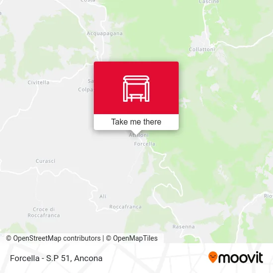 Forcella - Provincial Road 51 map