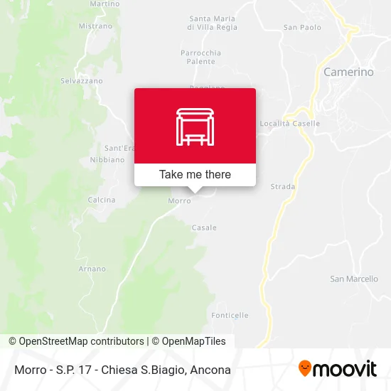 Morro - Provincial Road 17 - St. Biagio Church map