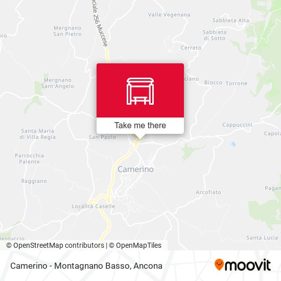 Camerino - Montagnano Basso map