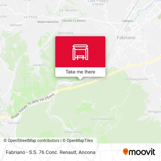 Fabriano - State Road 76 Renault Dealer map