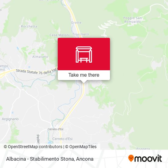 Albacina - Stabilimento Stona map