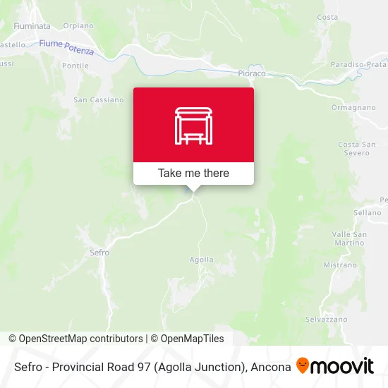 Sefro - Provincial Road 97 (Agolla Junction) map