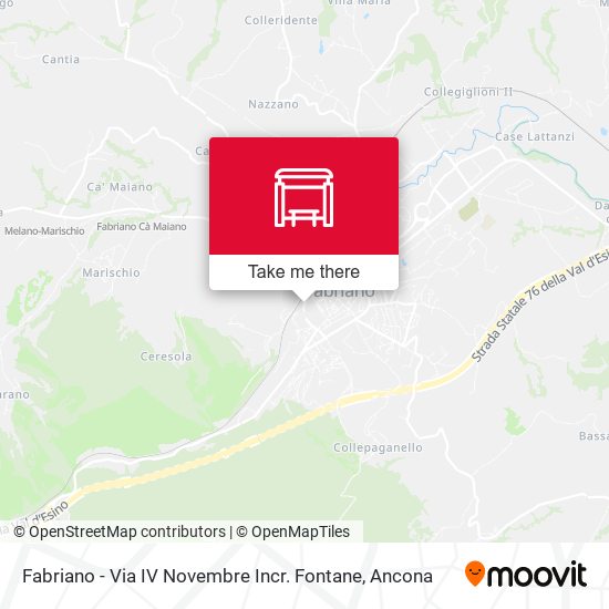 Fabriano - Via IV Novembre Incr. Fontane map