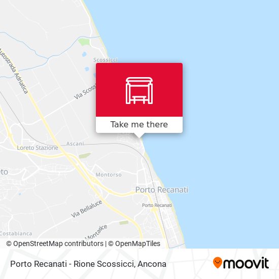 Porto Recanati - Rione Scossicci map