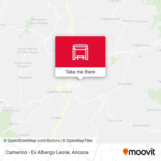 Camerino - Ex Albergo Leone map