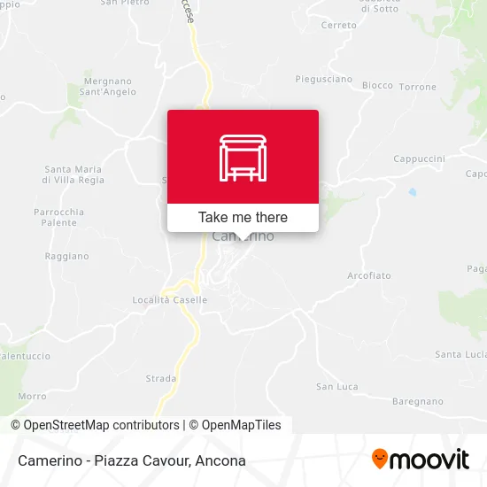 Camerino - Cavour Square map