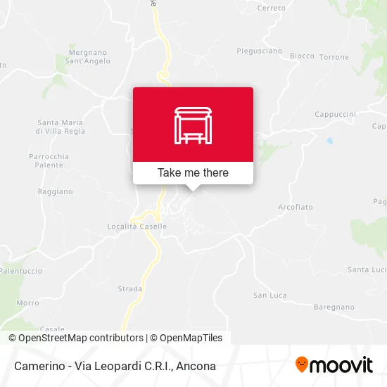 Camerino - Via Leopardi C.R.I. map
