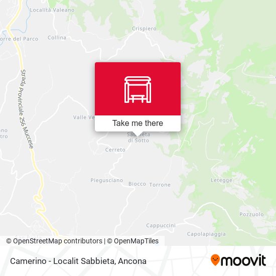 Camerino - Localit Sabbieta map