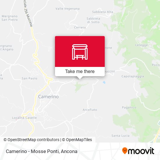 Camerino - Mosse Ponti map