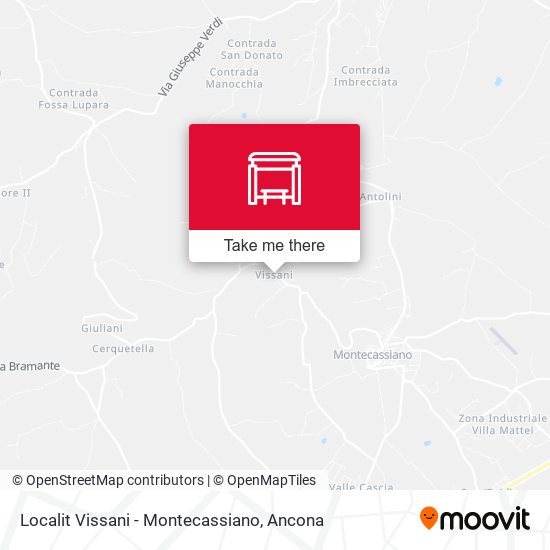 Localit Vissani - Montecassiano map