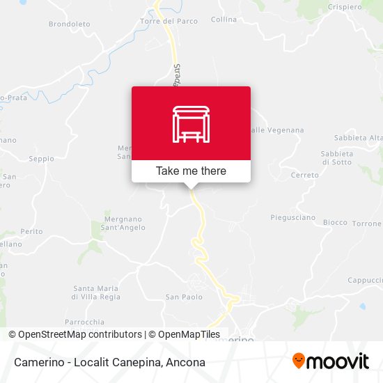 Camerino - Localit Canepina map