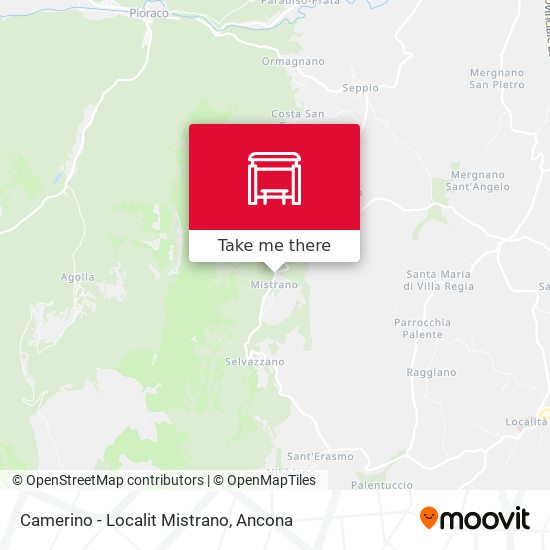 Camerino - Localit Mistrano map