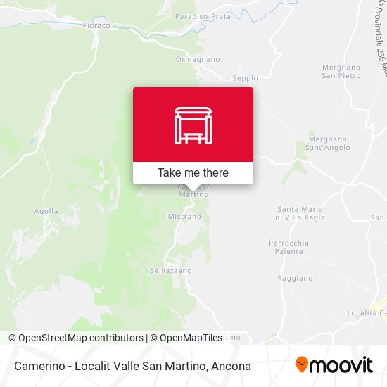 Camerino - Localit Valle San Martino map