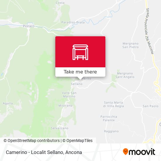 Camerino - Localit Sellano map