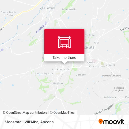 Macerata - Vill'Alba map