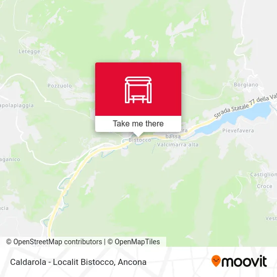 Caldarola - Localit Bistocco map