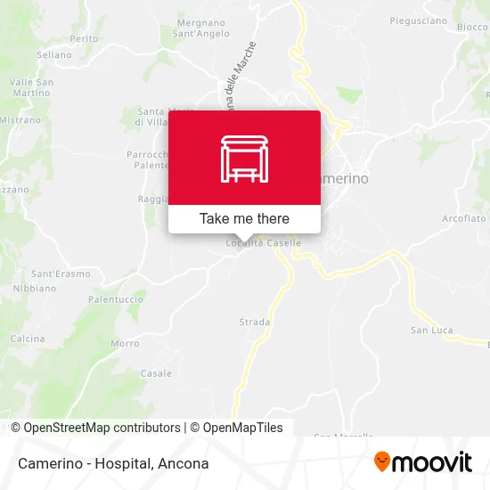 Camerino - Hospital map