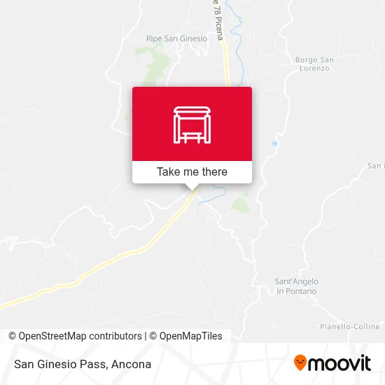 San Ginesio Pass map
