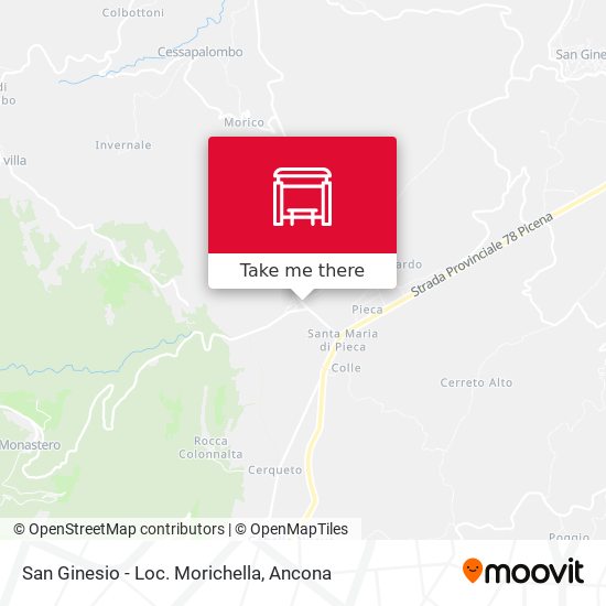 San Ginesio - Loc. Morichella map