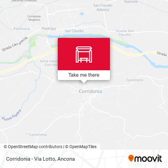 Corridonia - Via Lotto map