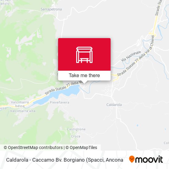 Caldarola - Caccamo Bv. Borgiano map