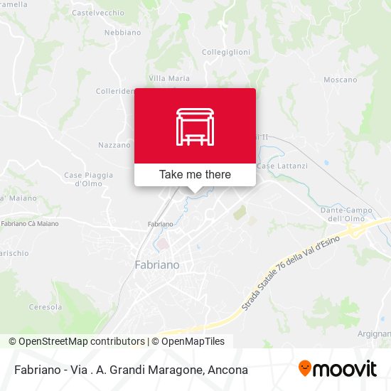 Fabriano - Via . A. Grandi  Maragone map