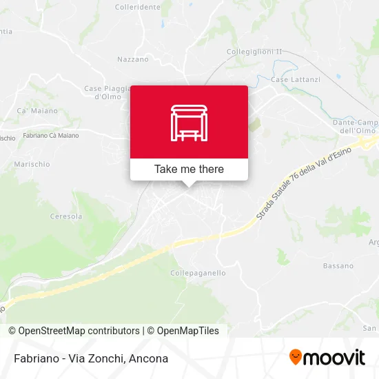 Fabriano - Via Zonchi map