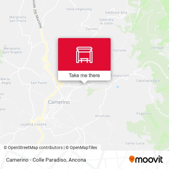Camerino - Colle Paradiso map