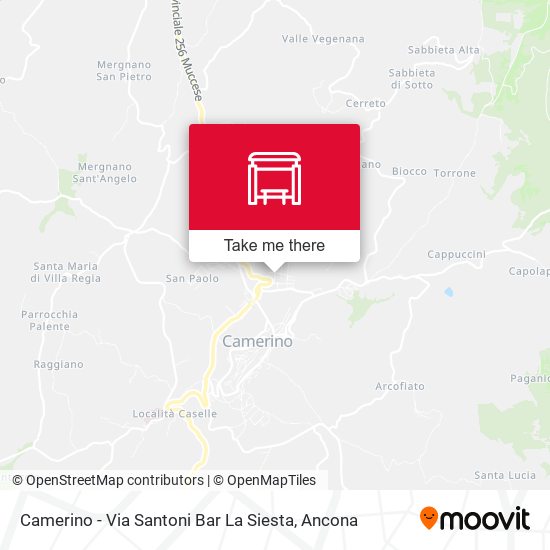 Camerino - Via Santoni Bar La Siesta map