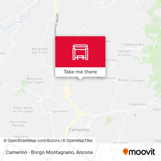 Camerino - Borgo Montagnano map