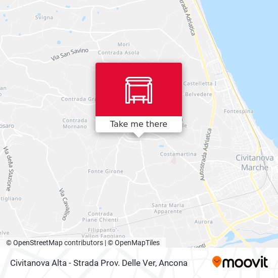 Civitanova Alta - Strada Prov. Delle Ver map