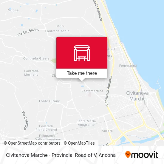 Civitanova Marche - Provincial Road of V map