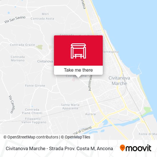 Civitanova Marche - Strada Prov. Costa M map