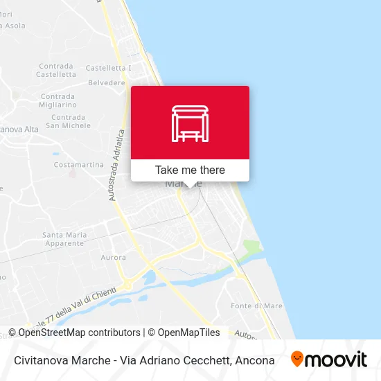 Civitanova Marche - Via Adriano Cecchett map