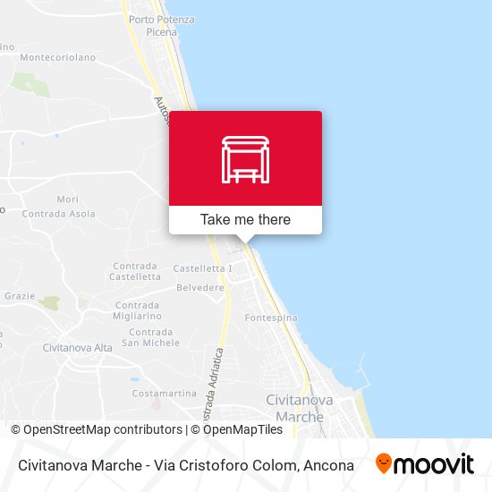 Civitanova Marche - Via Cristoforo Colom map