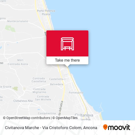 Civitanova Marche - Via Cristoforo Colom map