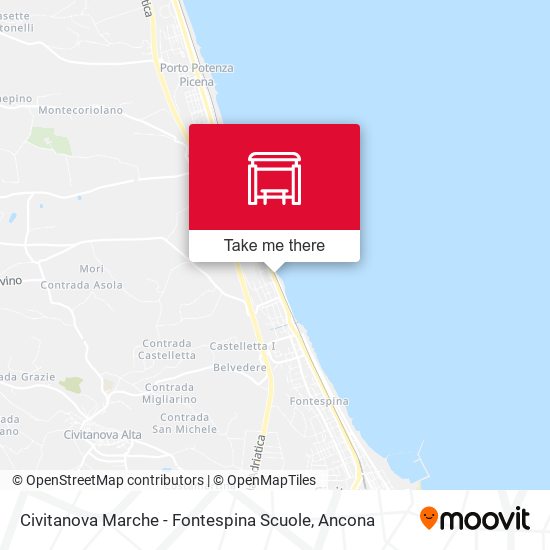 Civitanova Marche - Fontespina Scuole map