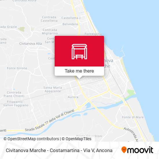 Civitanova Marche - Costamartina - Via V map
