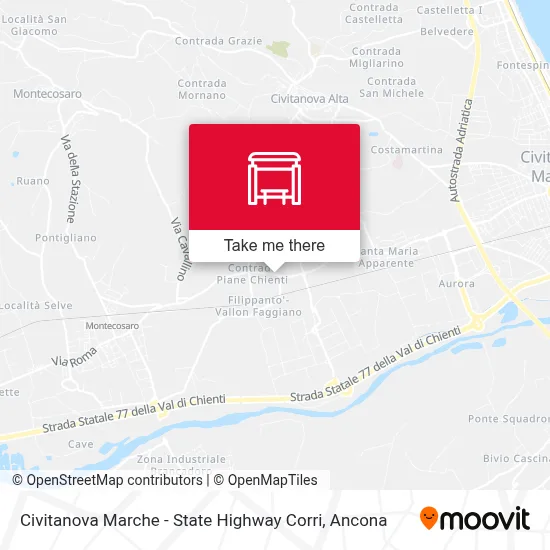 Civitanova Marche - State Highway Corri map