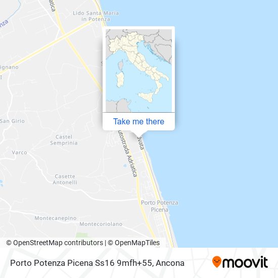 Porto Potenza Picena Ss16 9mfh+55 map