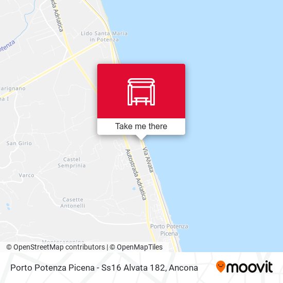 Porto Potenza Picena - Ss16 Alvata 182 map